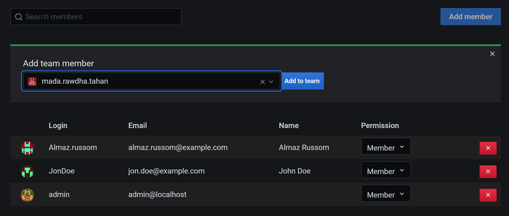 Add team member