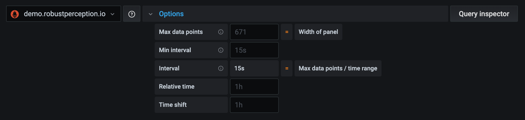 Data source query options