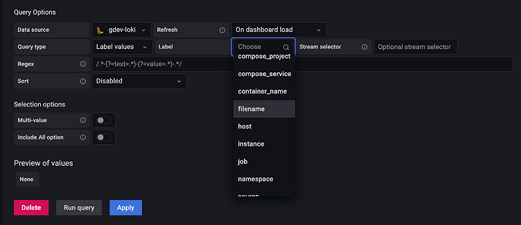 Grafana 9.2: Create, edit queries easier with the new Grafana Loki query variable editor