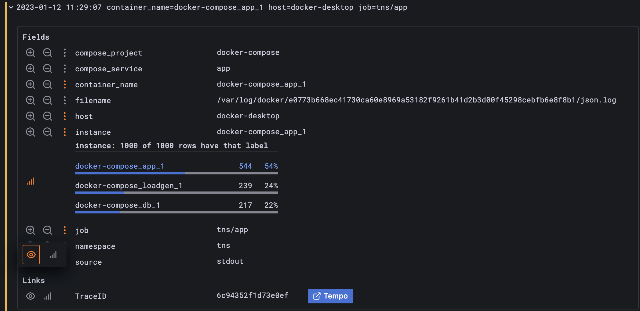 Log details redesign with interactions Log details redesign with interactions